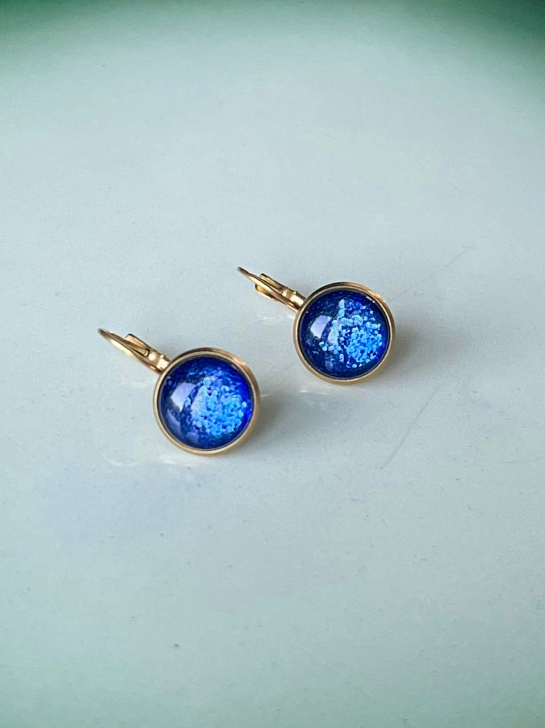 Urban Hippies øredobber Øredobber dots - ultramarine glitter