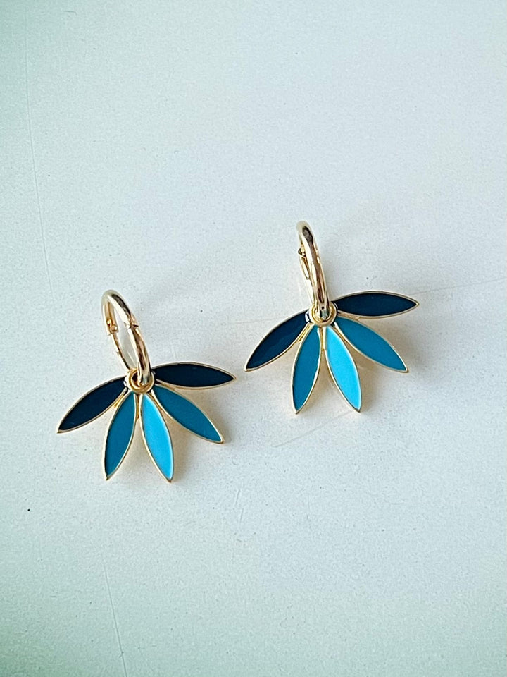 Urban Hippies øredobber Øredobber Gemma - blågrønn teal