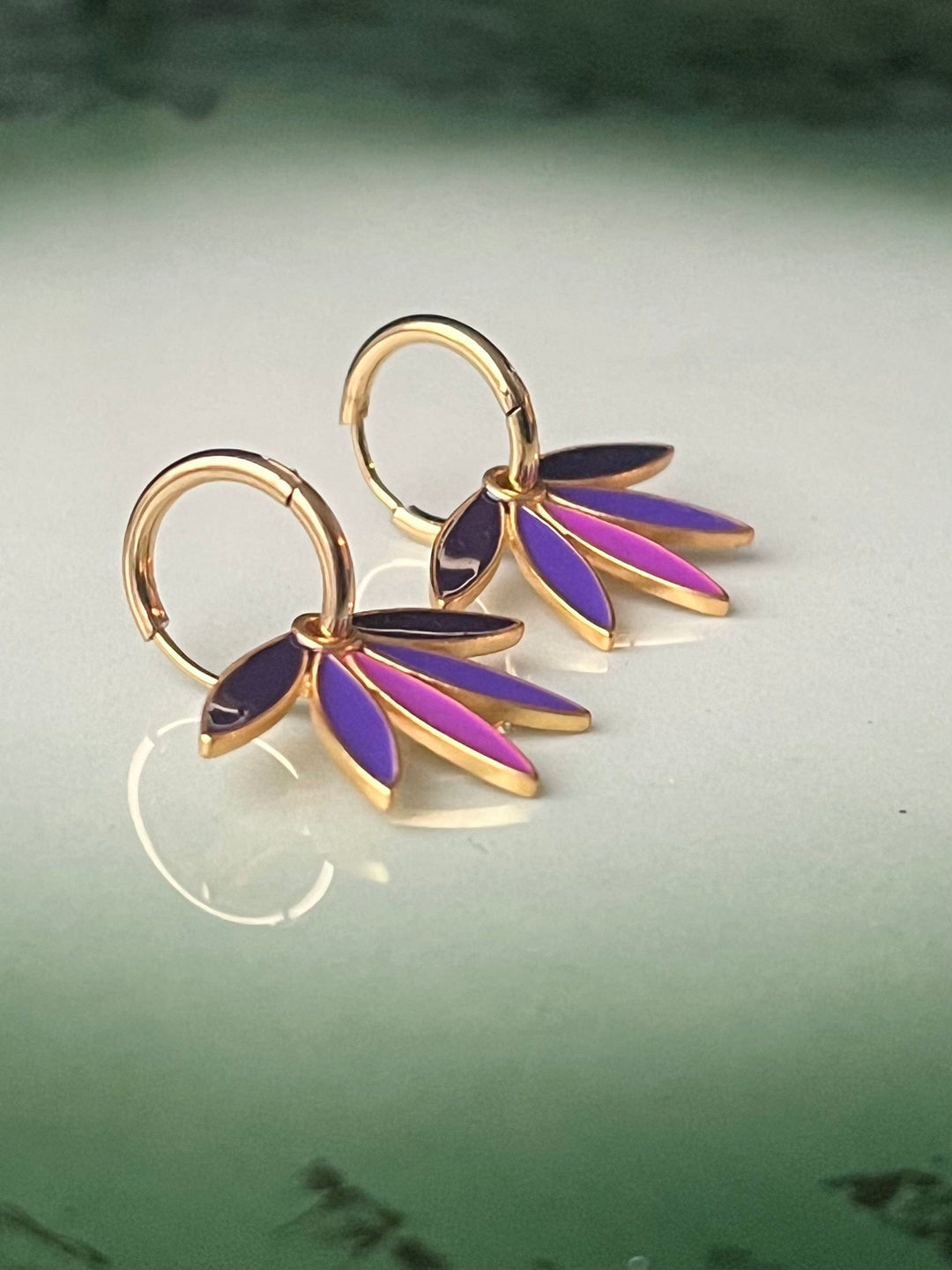 Urban Hippies øredobber Øredobber Gemma - fiolett