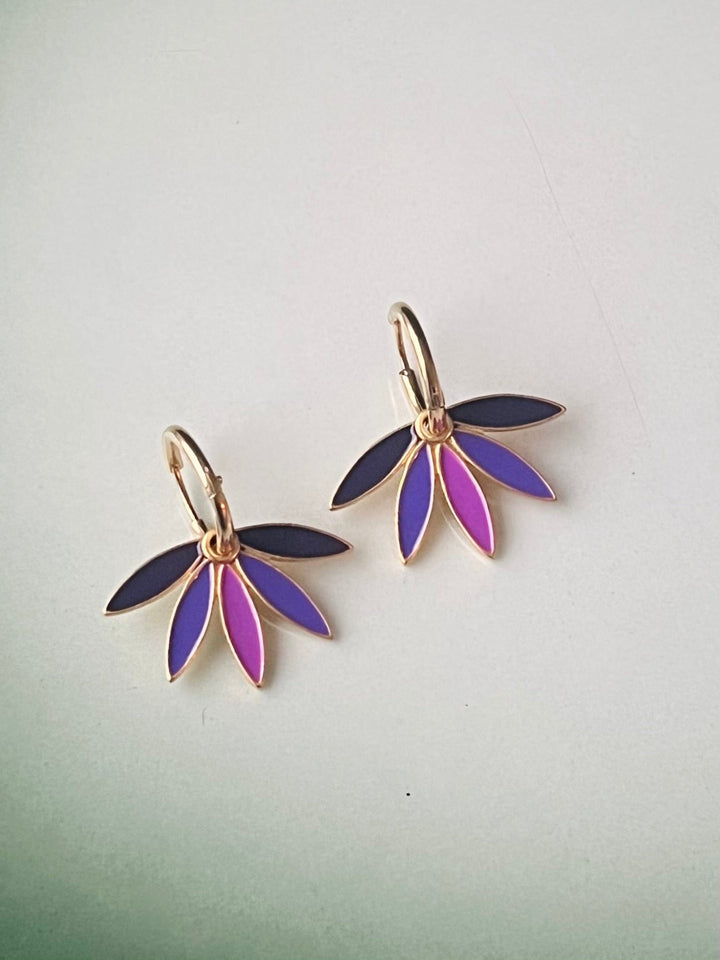 Urban Hippies øredobber Øredobber Gemma - fiolett