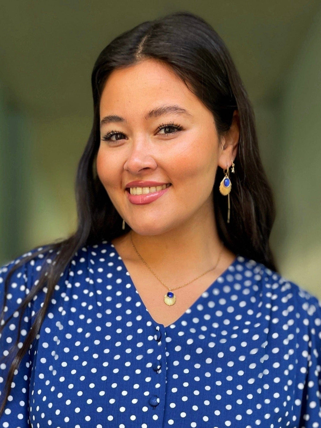 Urban Hippies øredobber Øredobber Venus - nile blue gull