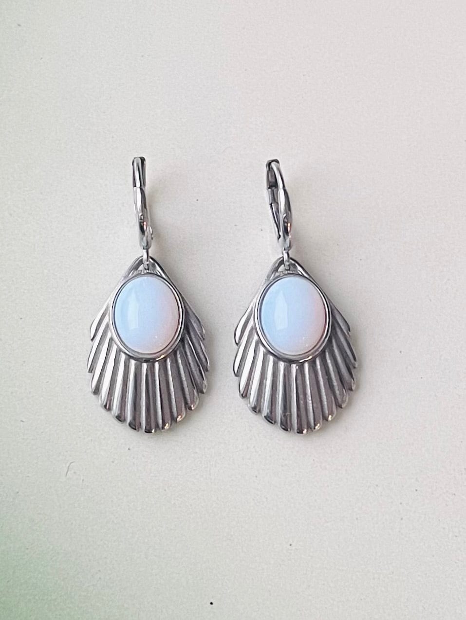 Urban Hippies øredobber Øredobber Venus - opal sølv