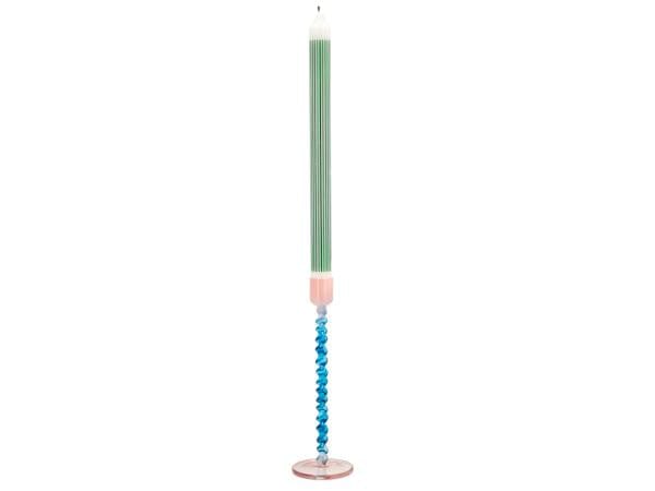Villa Collection Lysestake Lysestake glass - blå/rosa
