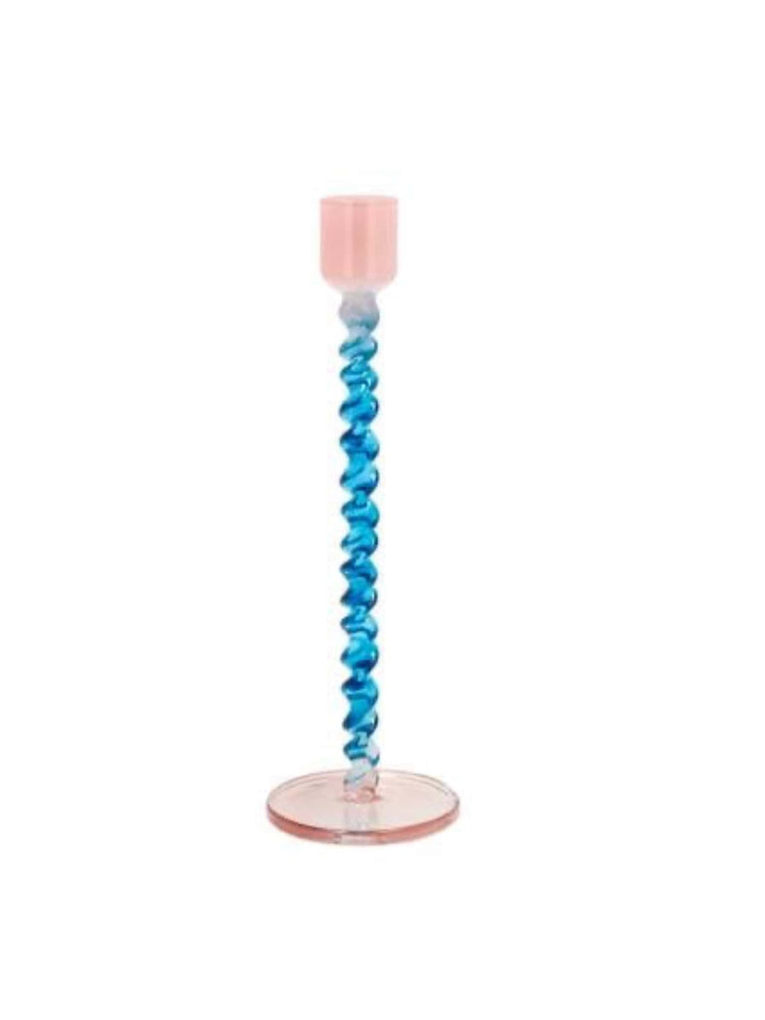 Villa Collection Lysestake Lysestake glass - blå/rosa