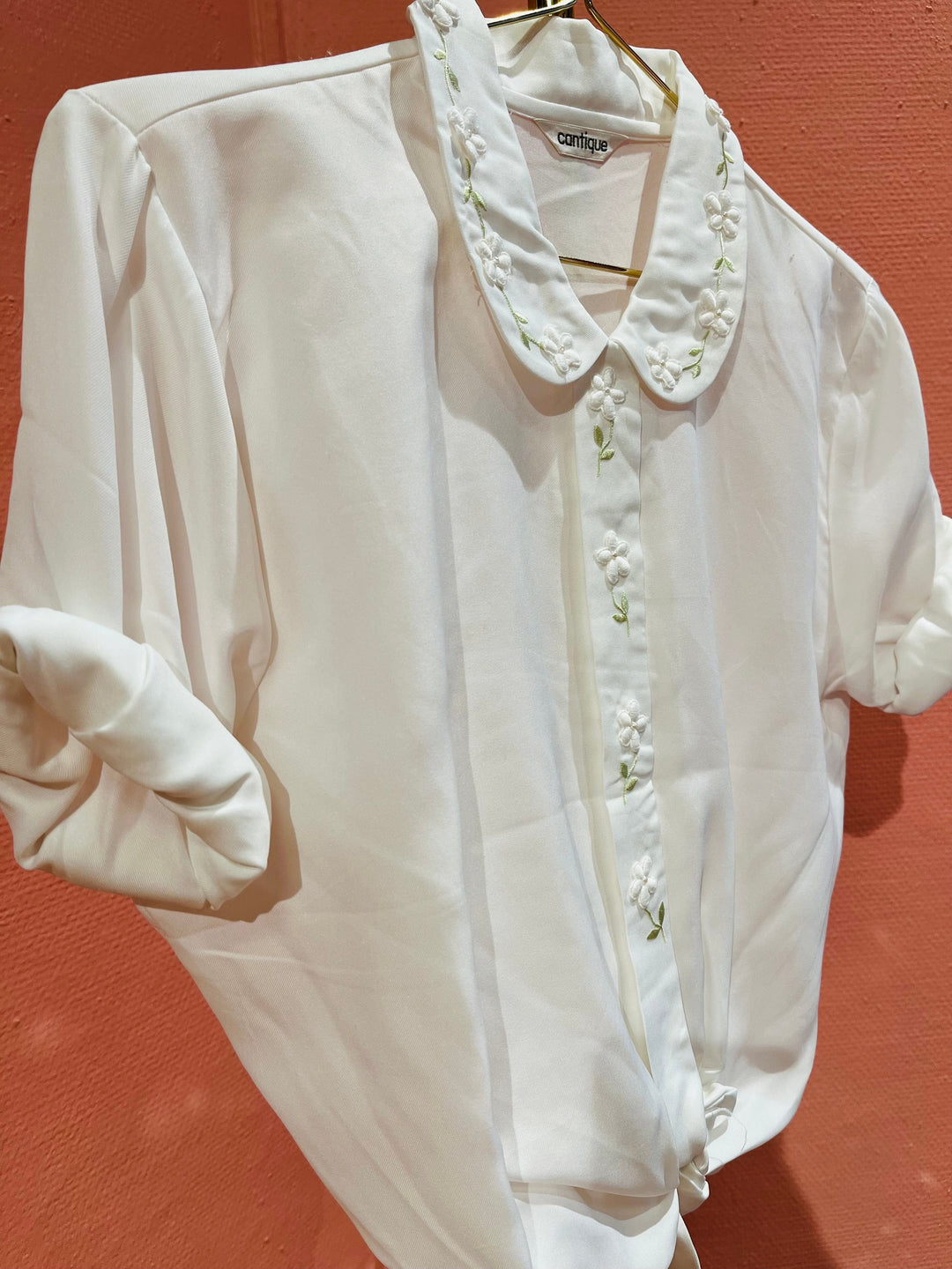 Vintage Vintage bluser S Vintagebluse -  160 Plukke blomster, str S