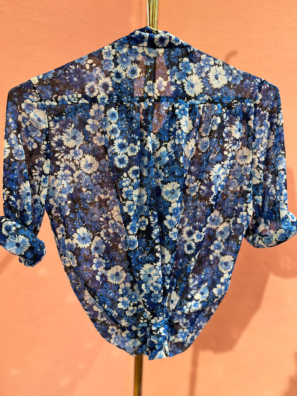 Vintage Vintage bluser S Vintagebluse - 190 Blue, str S