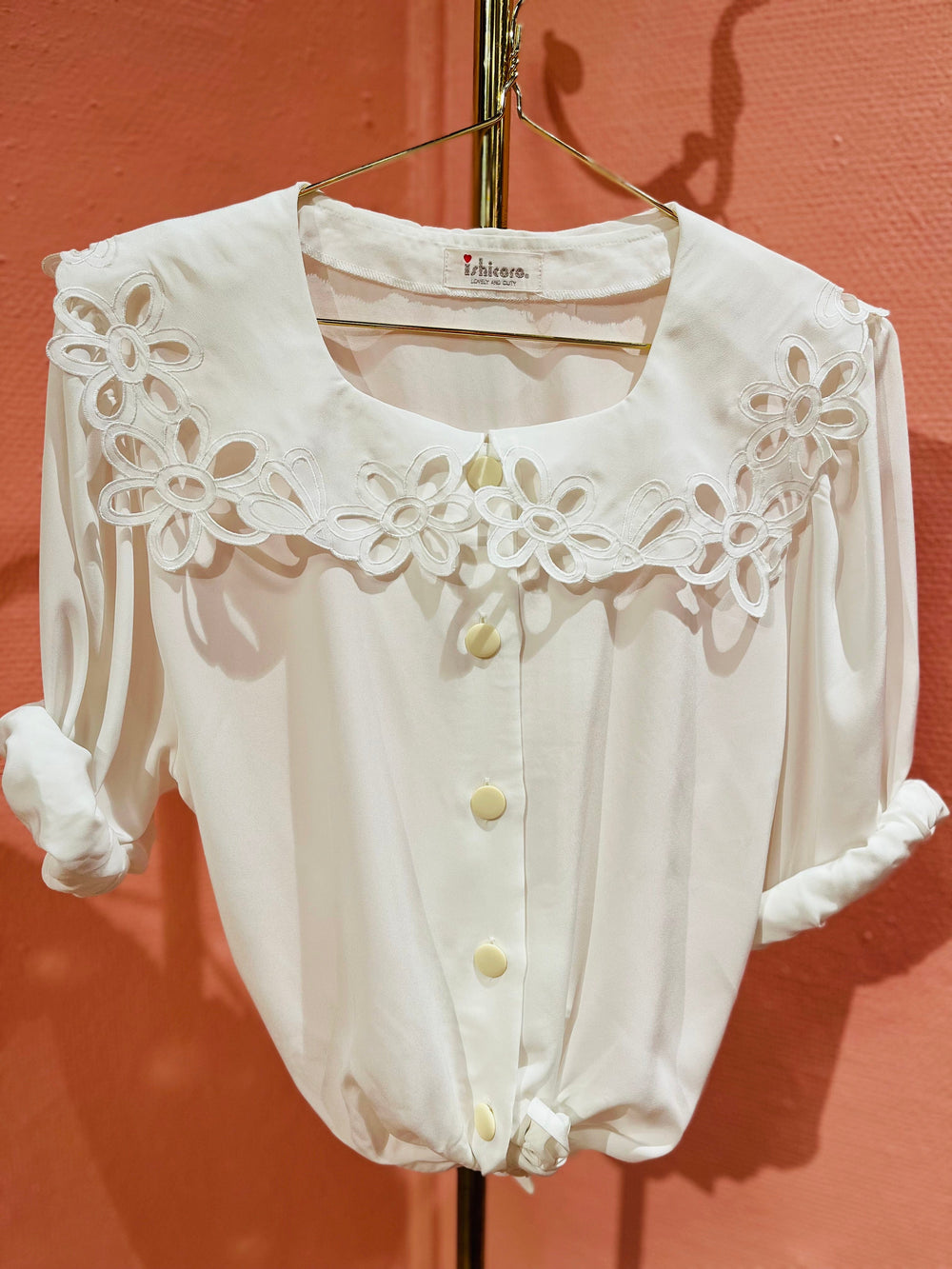 Vintage Vintage bluser M Vintagebluse -  199 Hvit sol, str M