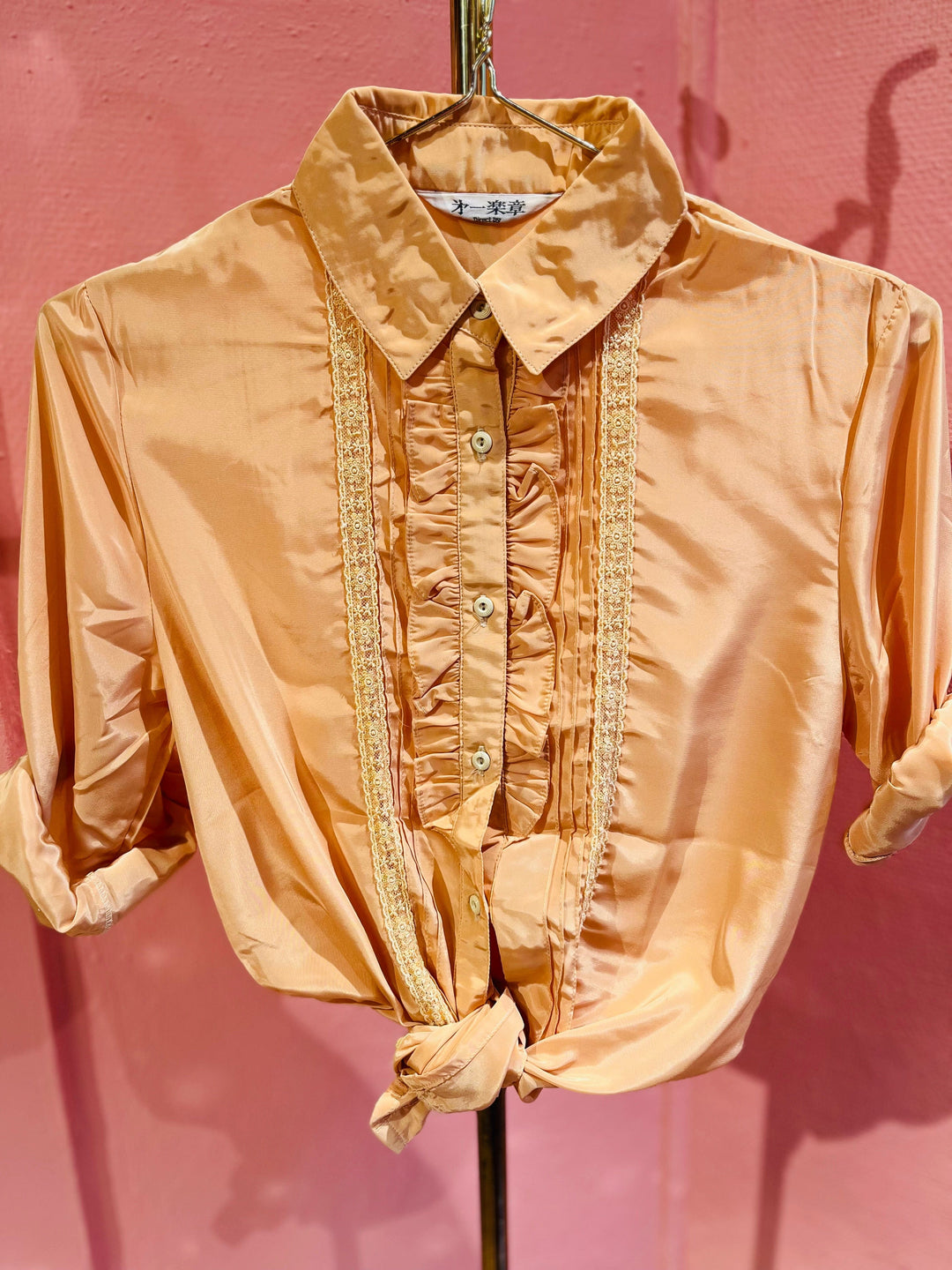 Vintage Vintage bluser XS Vintagebluse - 205 Peachy, str XS