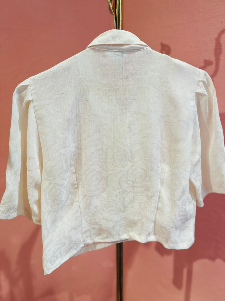 Vintage Vintage bluser XS Vintagebluse - 232 Blomsterstruktur, str XS