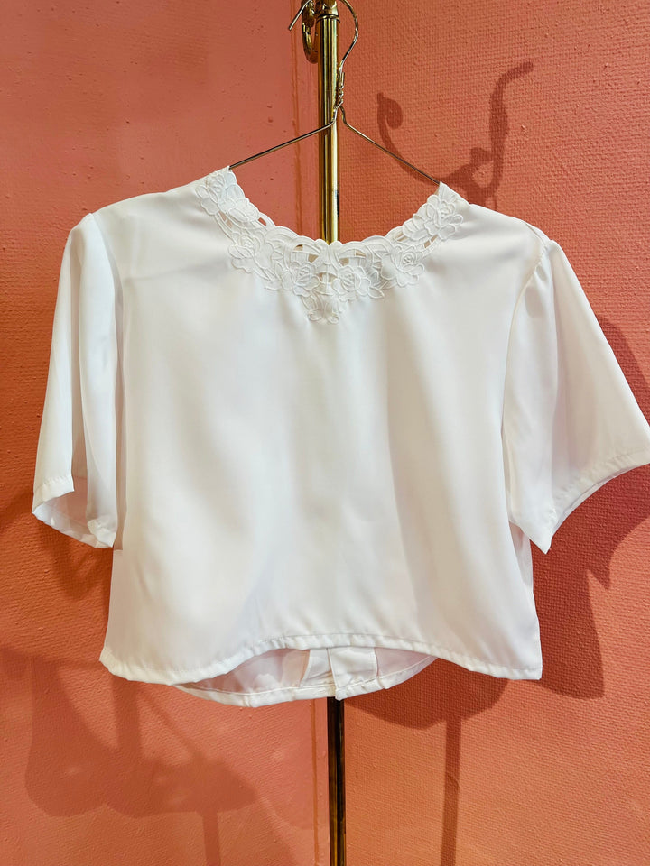 Vintage Vintage bluser S Vintagebluse - 251 Snøhvit str S