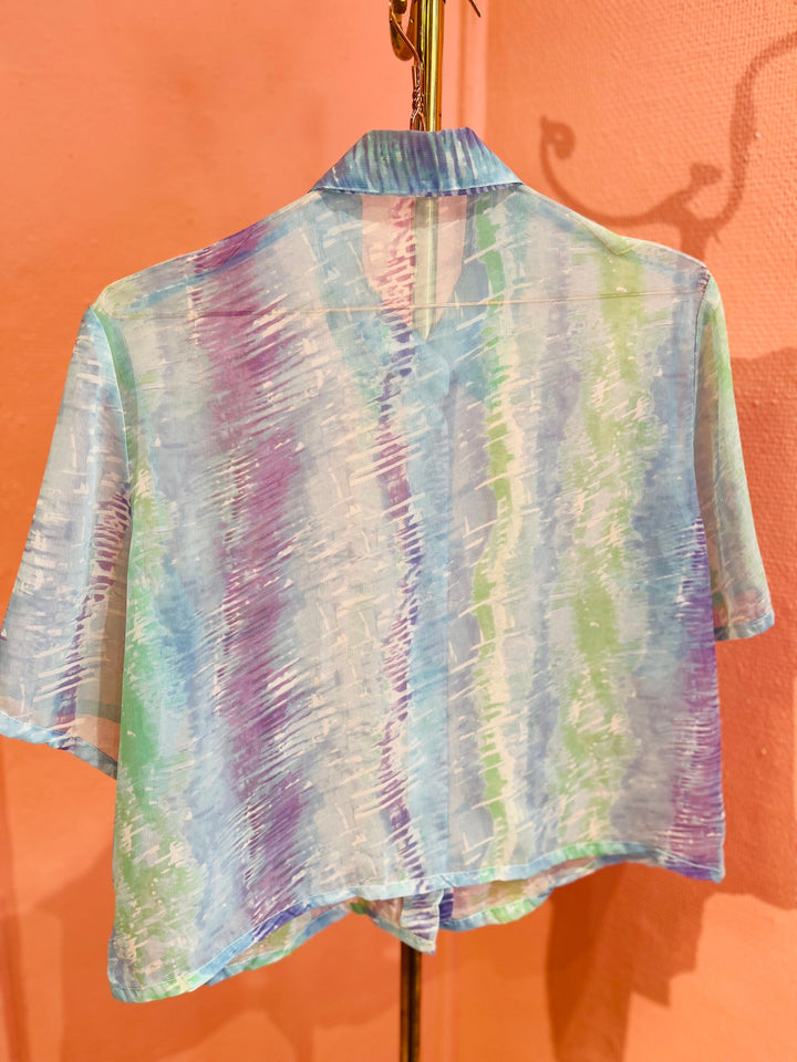 Vintage Vintage bluser M Vintagebluse - 252 Pastelllandskap str M
