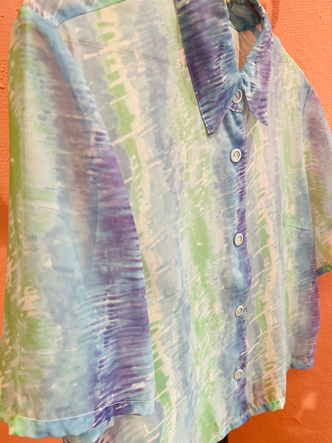 Vintage Vintage bluser M Vintagebluse - 252 Pastelllandskap str M