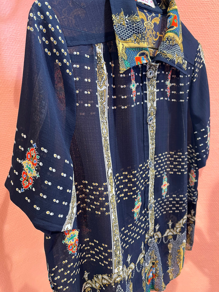 Vintage Vintage bluser S Vintagebluse - 258 Ancient dream str S