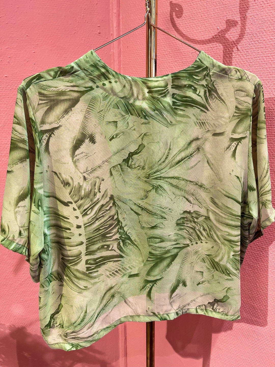 Vintage Vintage bluser M Vintagebluse - 266 Green garden str M