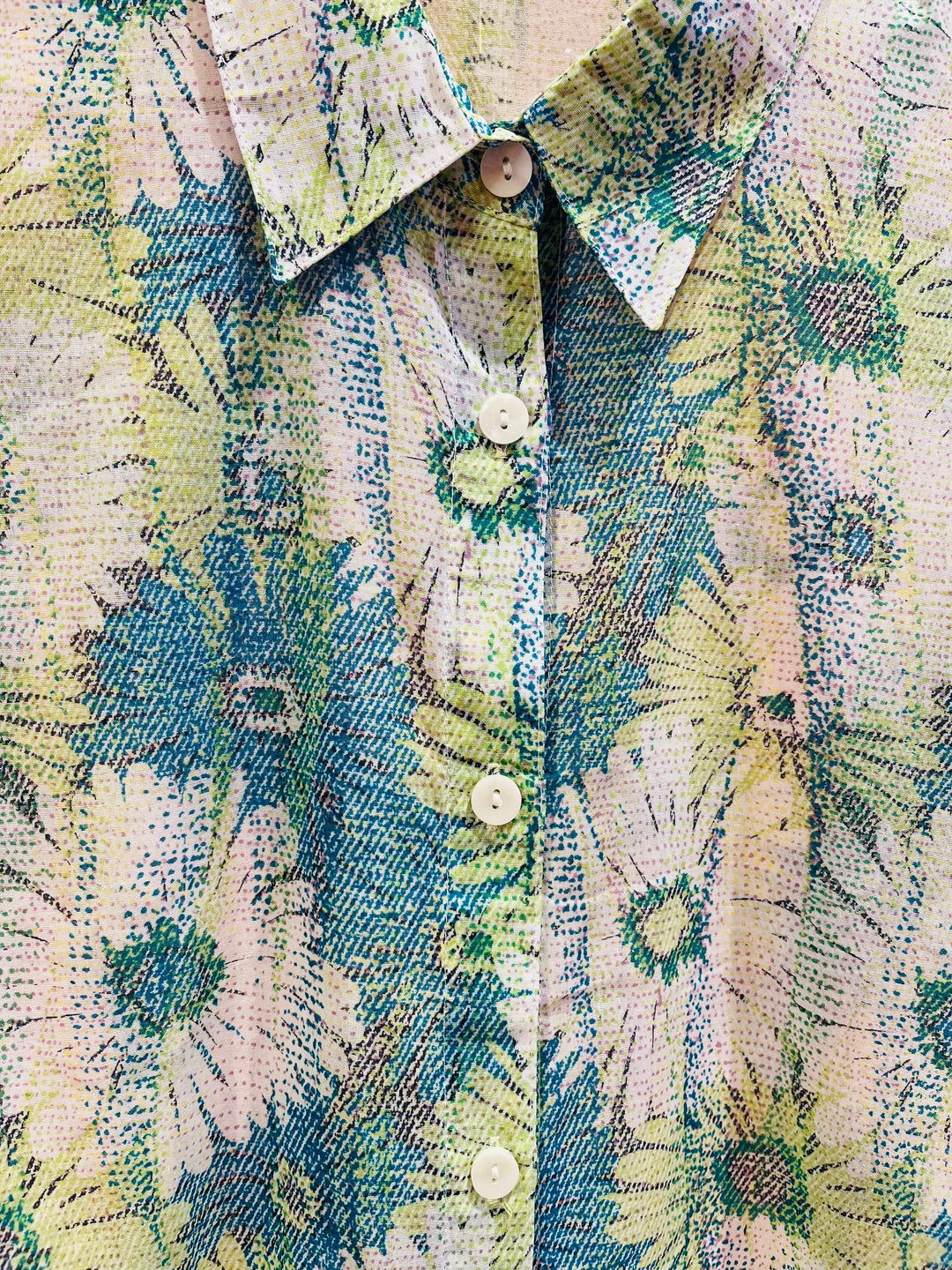 Vintage Vintage bluser M Vintagebluse - 273 Shades of green str M