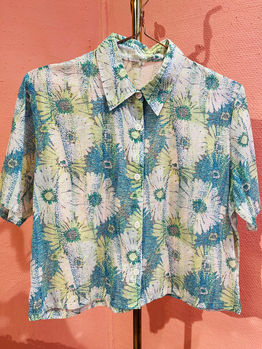 Vintage Vintage bluser M Vintagebluse - 273 Shades of green str M