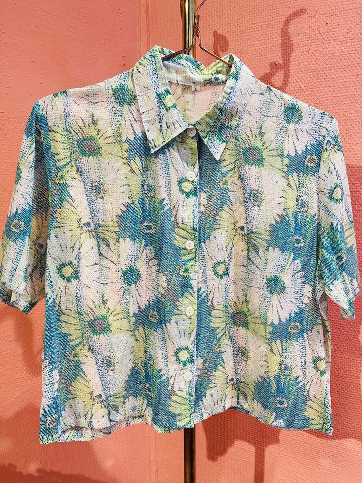 Vintage Vintage bluser M Vintagebluse - 273 Shades of green str M