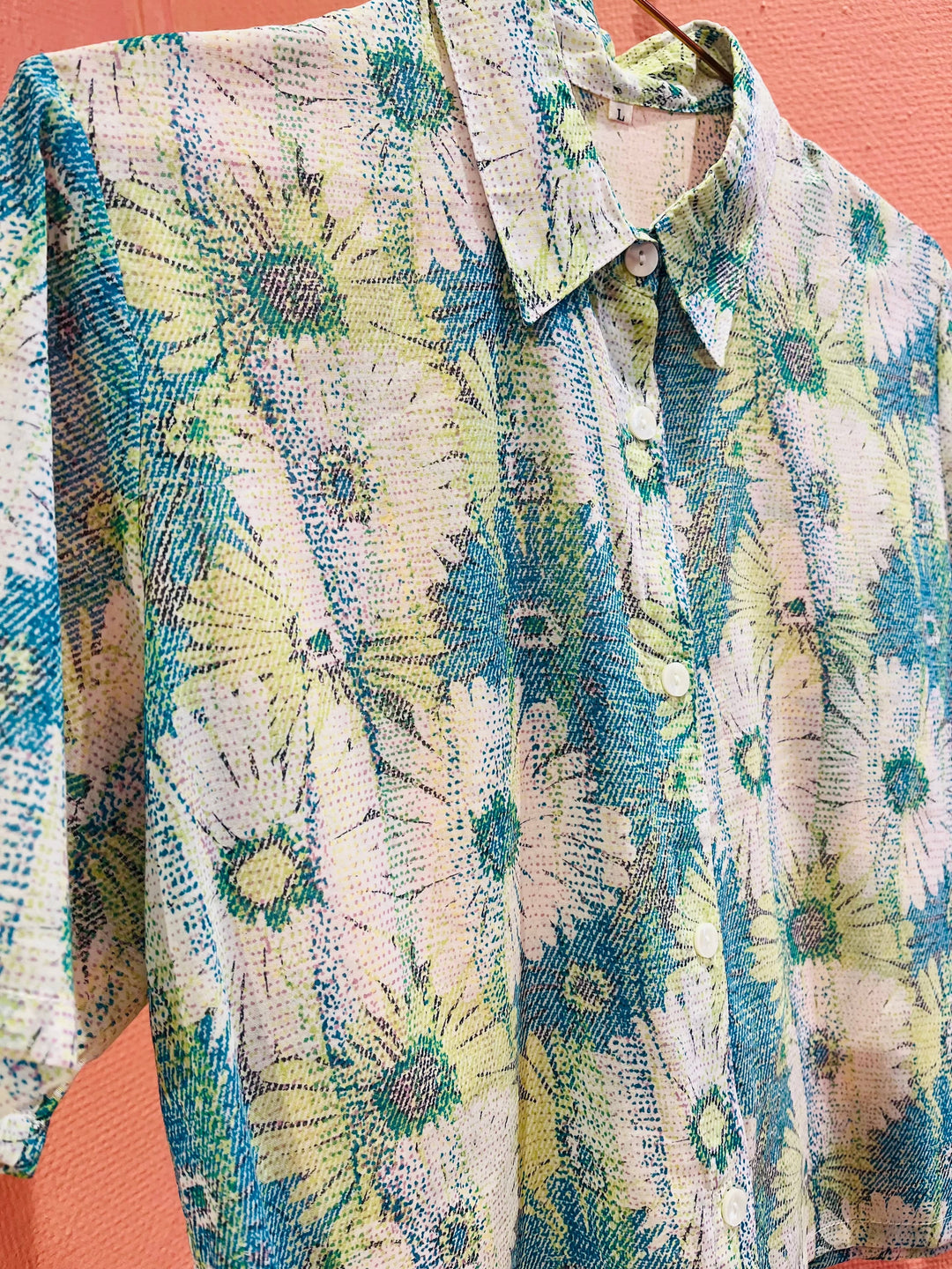 Vintage Vintage bluser M Vintagebluse - 273 Shades of green str M