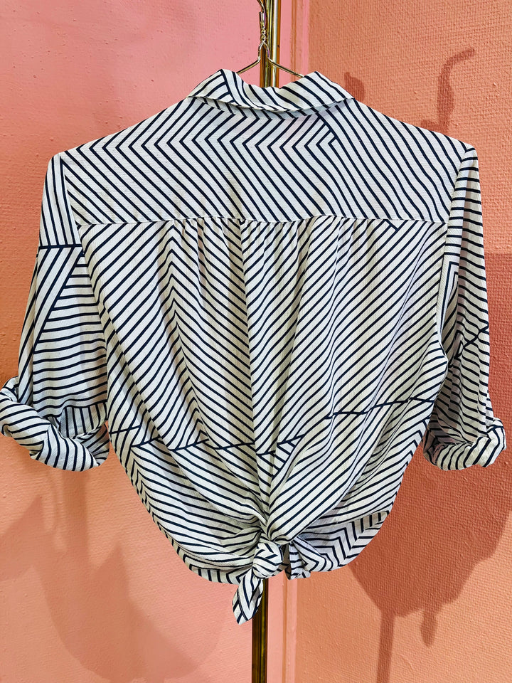 Vintage Vintage bluser S Vintagebluse - 327 Linjelek str S