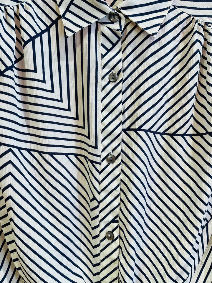 Vintage Vintage bluser S Vintagebluse - 327 Linjelek str S