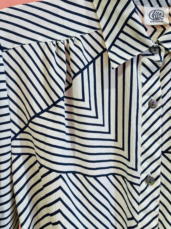 Vintage Vintage bluser S Vintagebluse - 327 Linjelek str S