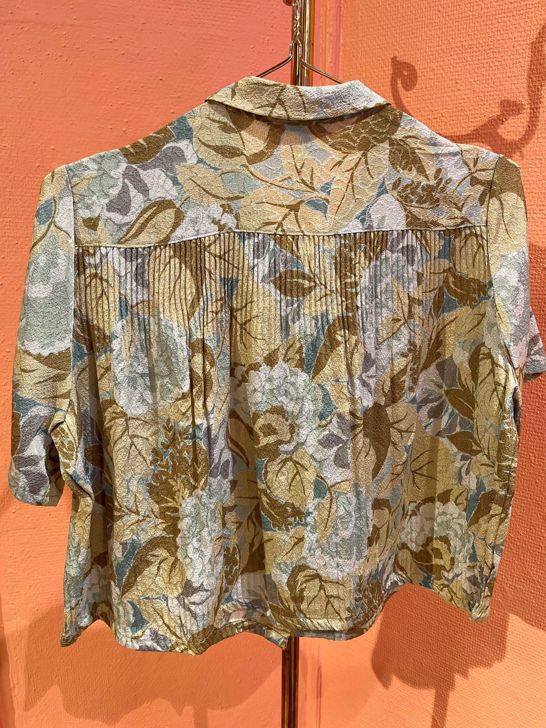 Vintage Vintage bluser S Vintagebluse - 346 Bladverk str S