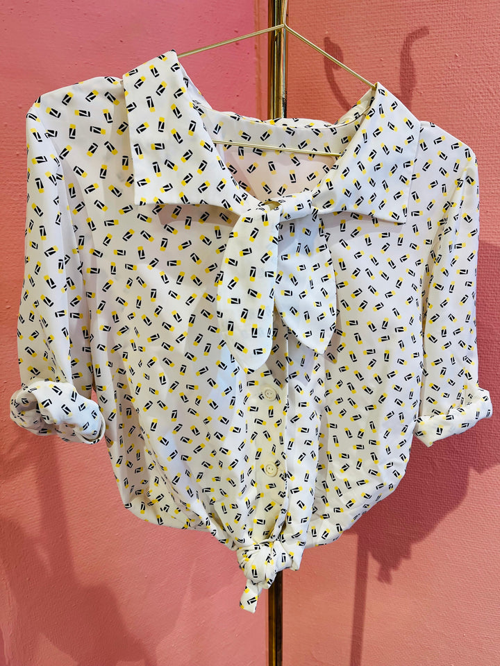 Vintage Vintage bluser M Vintagebluse - 353 Sunny Lipstick str M