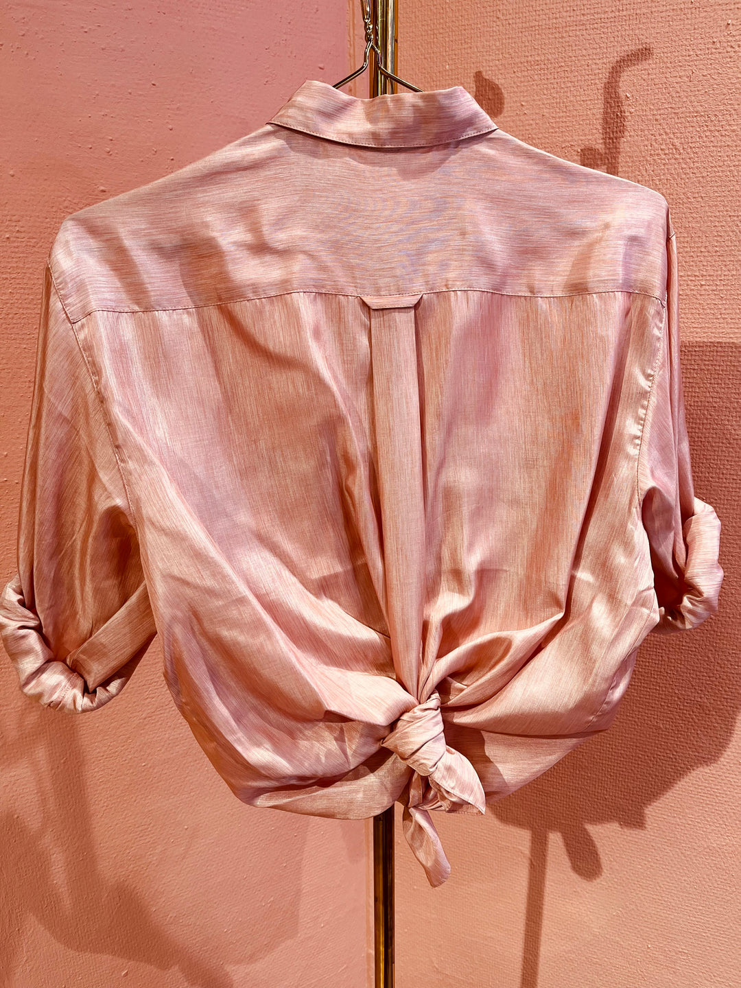 Vintage Vintage bluser M Vintagebluse - 357 Rosa glans str M