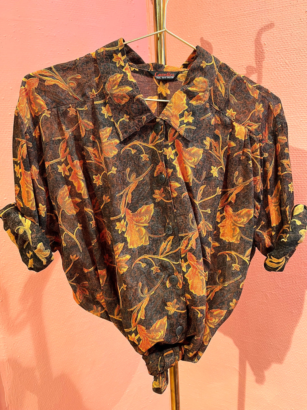 Vintage Vintage bluser L Vintagebluse - 359 Brent løv str L