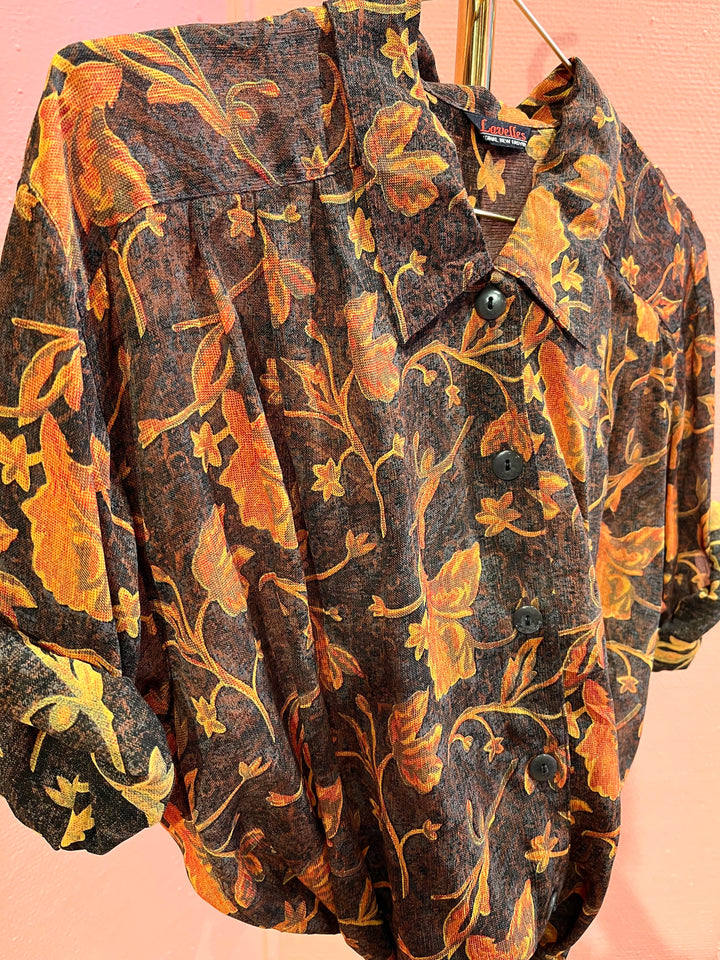 Vintage Vintage bluser L Vintagebluse - 359 Brent løv str L