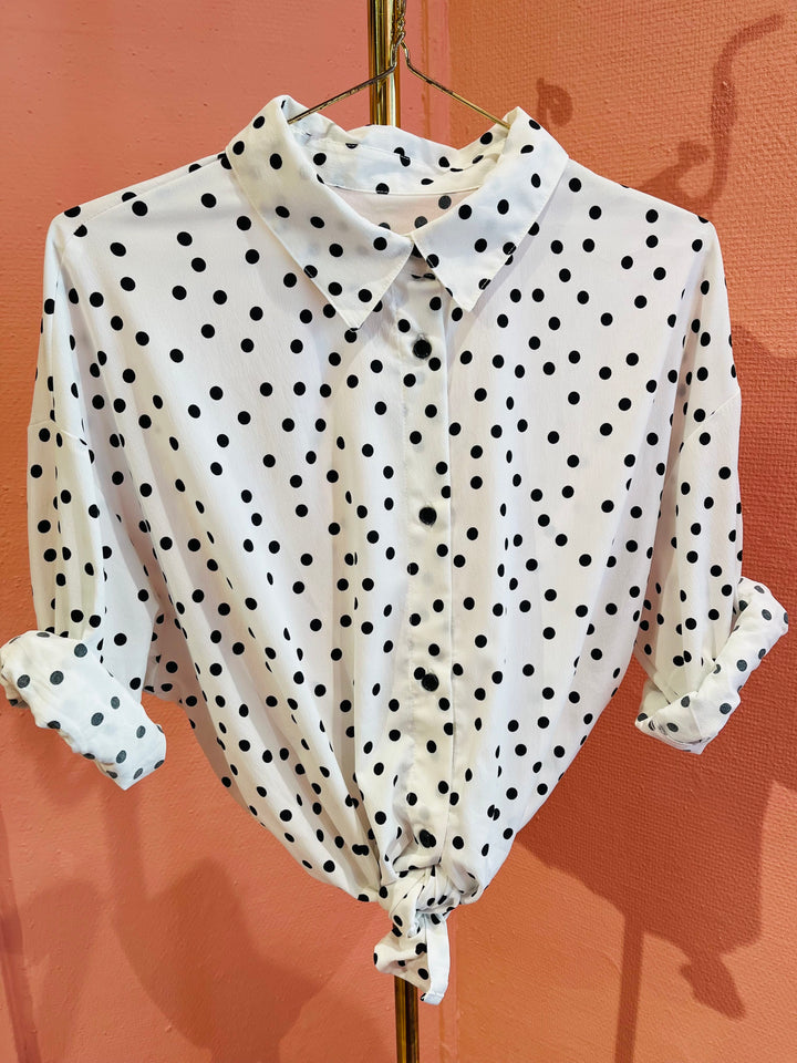Vintage Vintage bluser L Vintagebluse - 368 Prikky str L