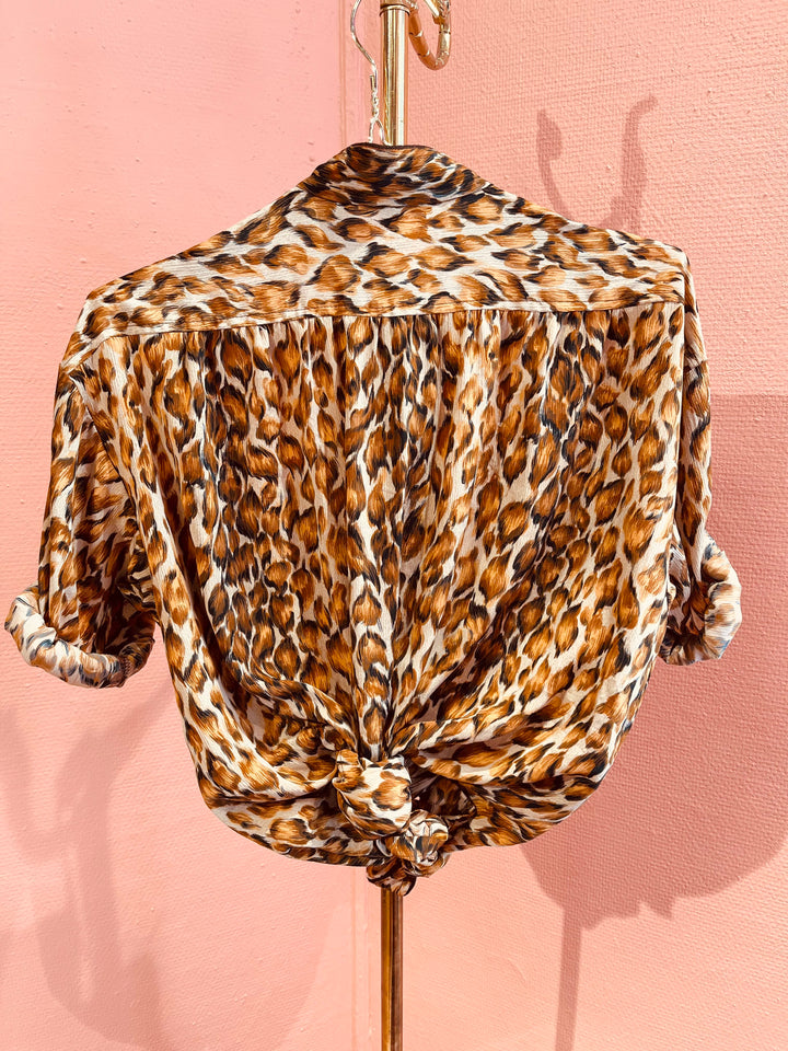 Vintage Vintage bluser M Vintagebluse - 369 Gyldne flammer str M