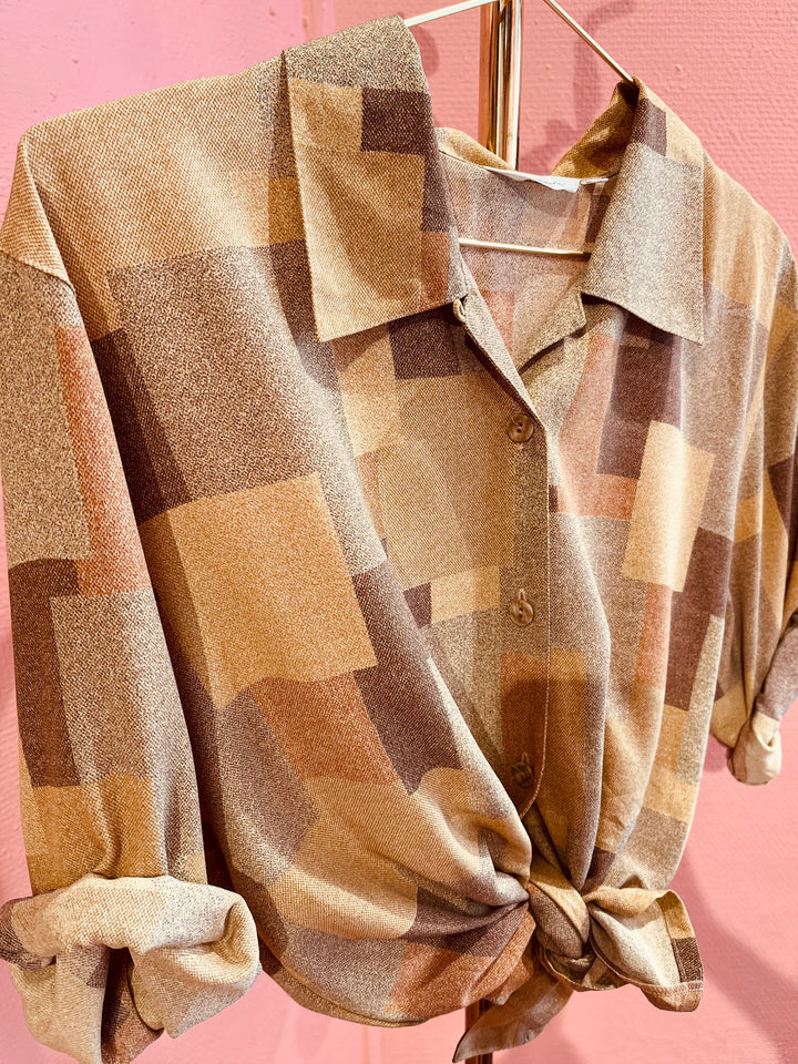 Vintage Vintage bluser M Vintagebluse - 370 Geometrics str M