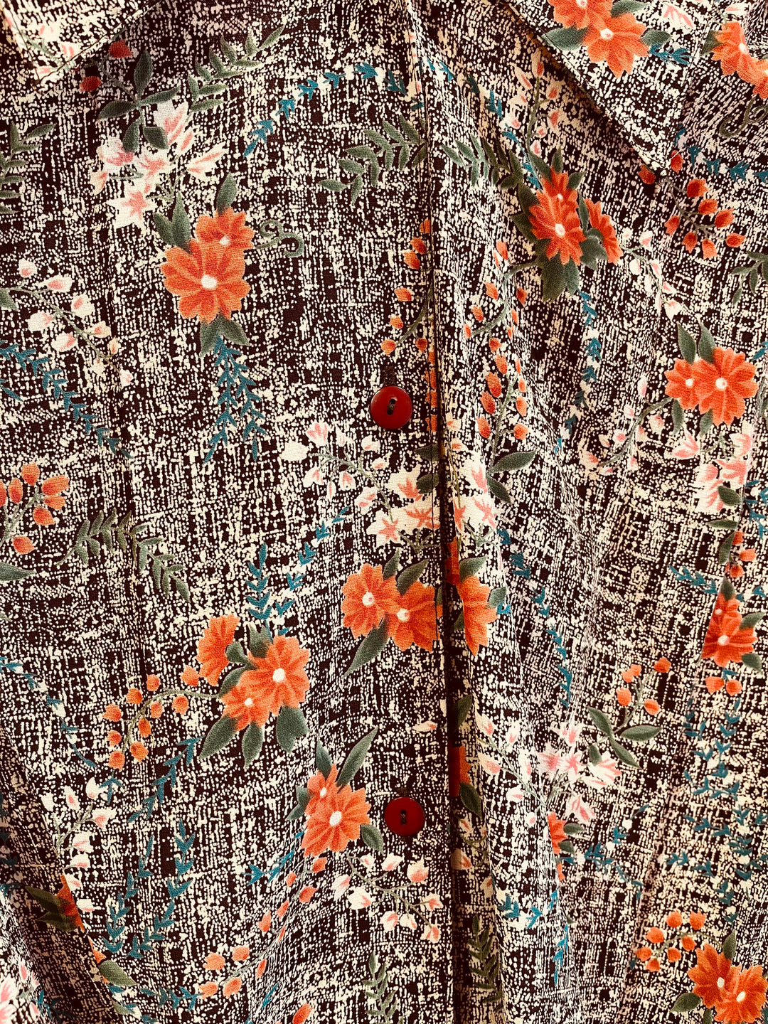 Vintage Vintage bluser XL Vintagebluse - 380 Orange blossom str XL