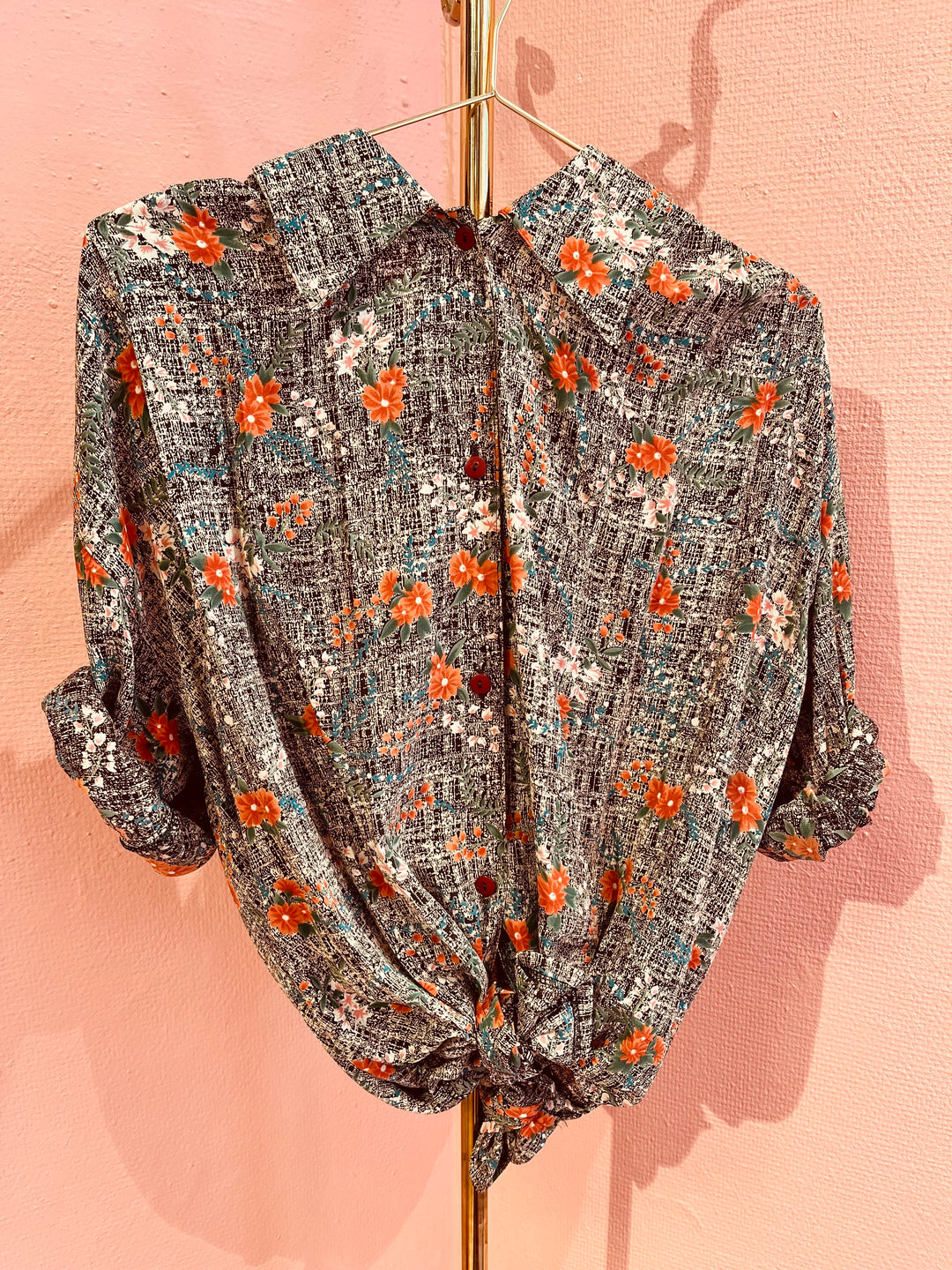 Vintage Vintage bluser XL Vintagebluse - 380 Orange blossom str XL