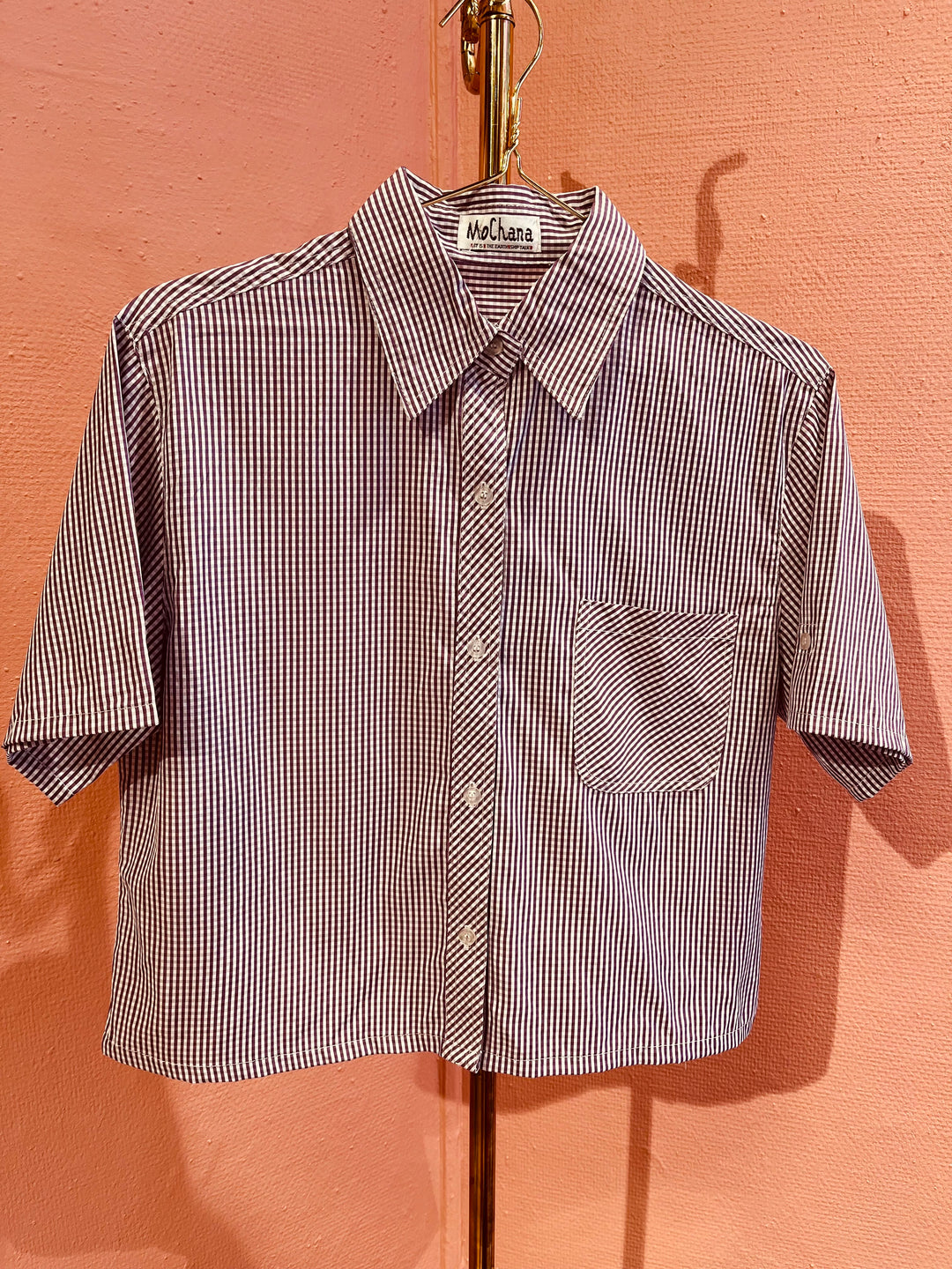 Vintage Vintage bluser S Vintagebluse - 383 Gingham str S