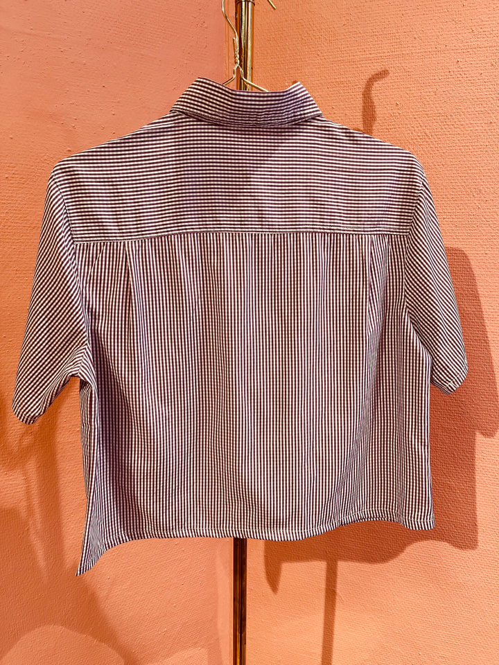 Vintage Vintage bluser S Vintagebluse - 383 Gingham str S