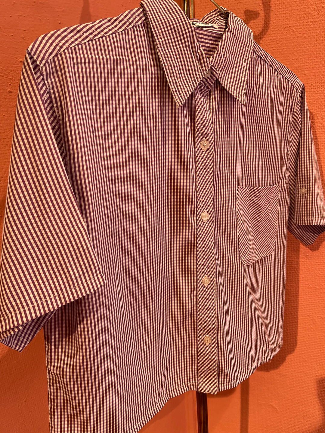Vintage Vintage bluser S Vintagebluse - 383 Gingham str S