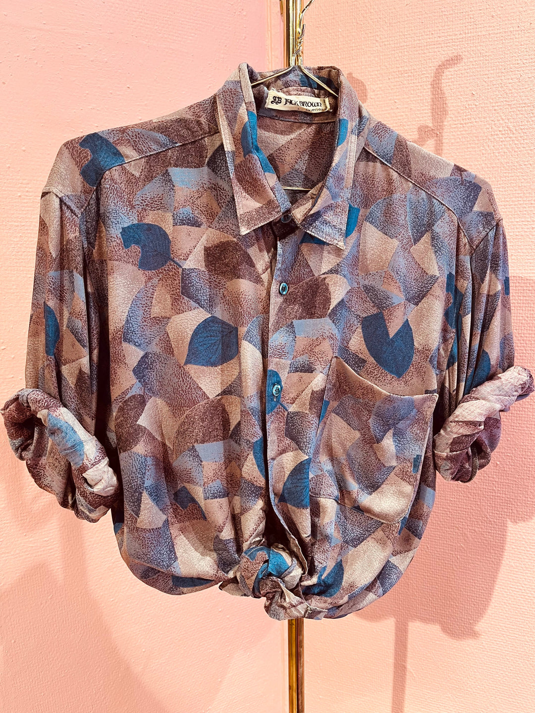 Vintage Vintage bluser M Vintagebluse - 384 Blåblad str M