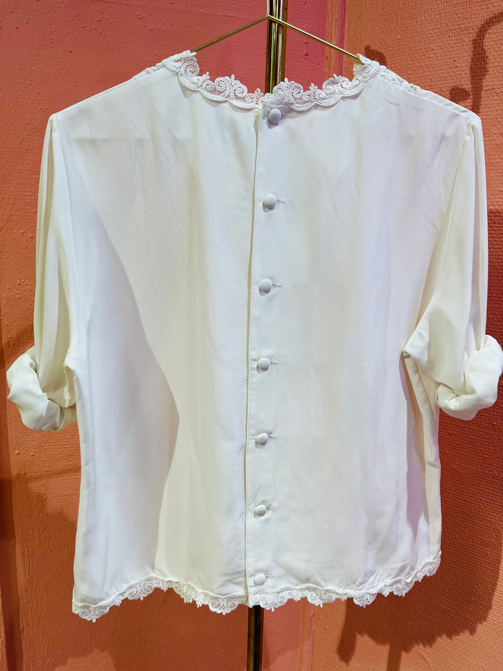 Vintage Vintage bluser S Vintagebluse - 386 Blondeelv str S