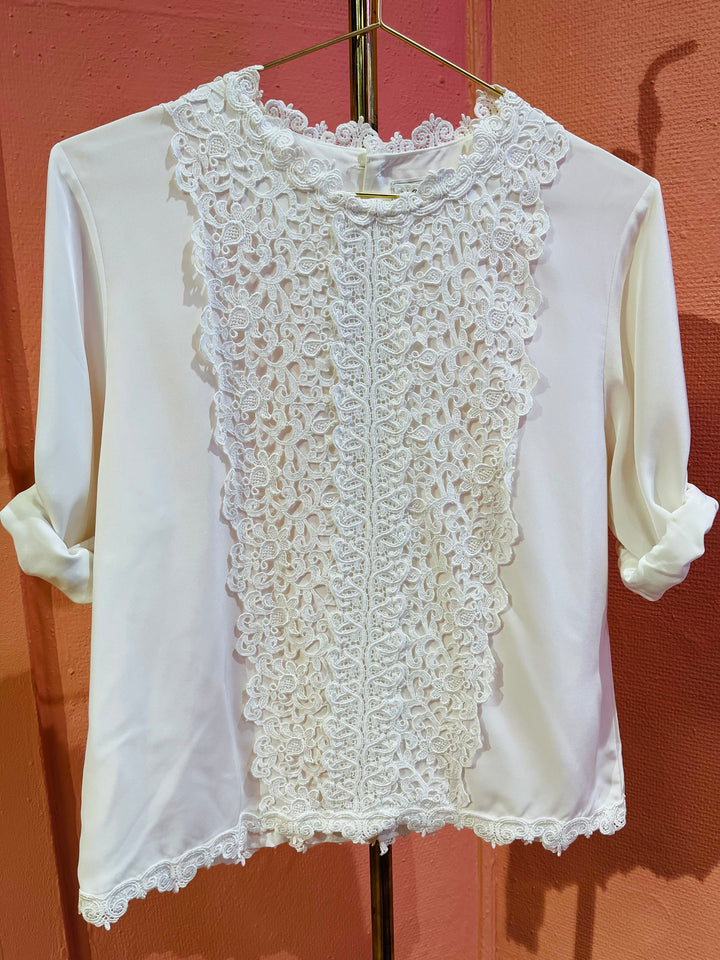Vintage Vintage bluser S Vintagebluse - 386 Blondeelv str S