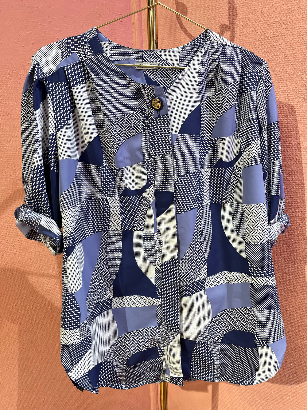 Vintage Vintage bluser L Vintagebluse - 387 Prikkeglede str L
