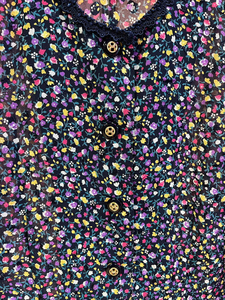 Vintage Vintage bluser S Vintagebluse - 388 Tulips str S