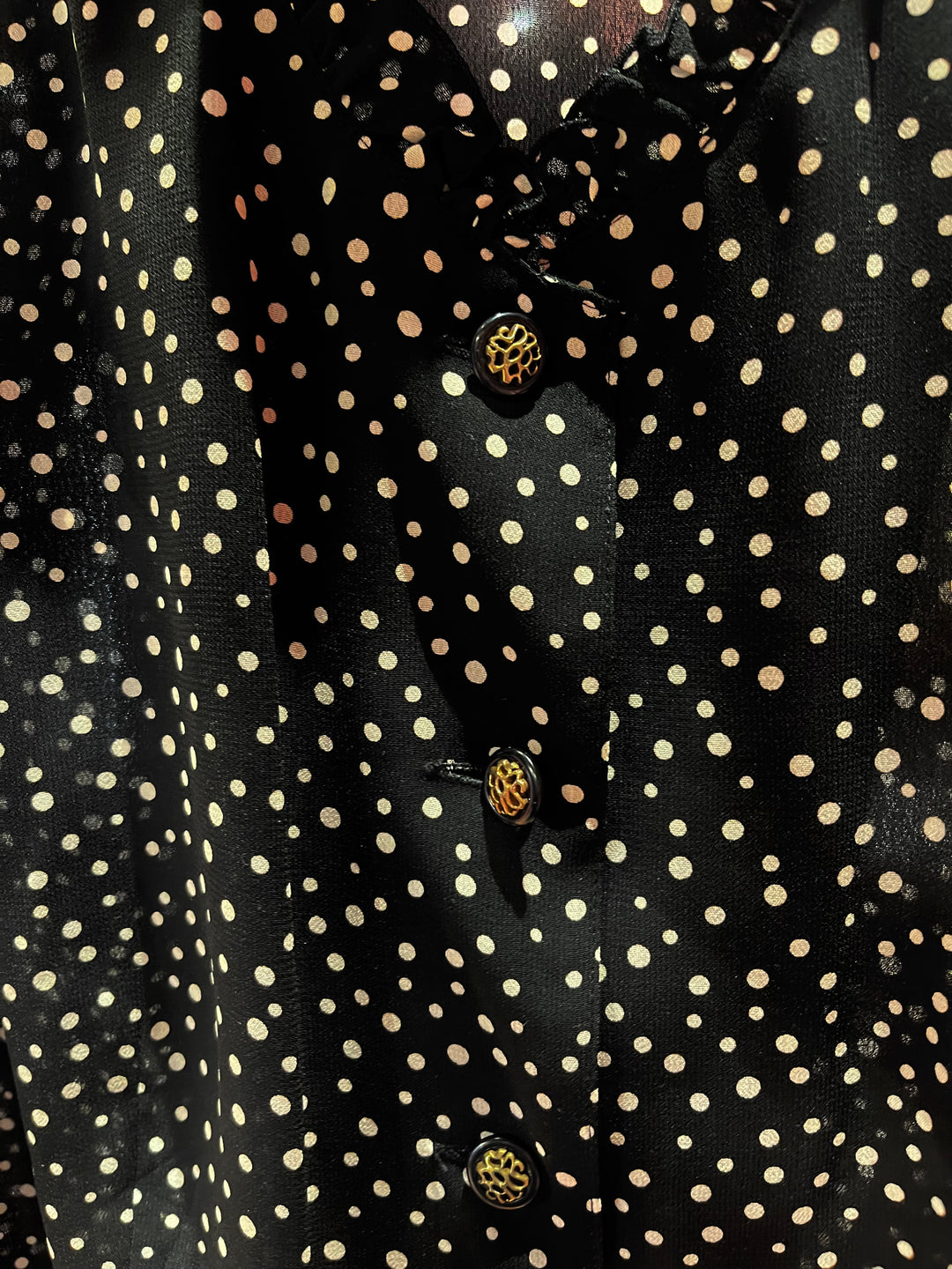 Vintage Vintage bluser M Vintagebluse - 389 Måneprikker str M