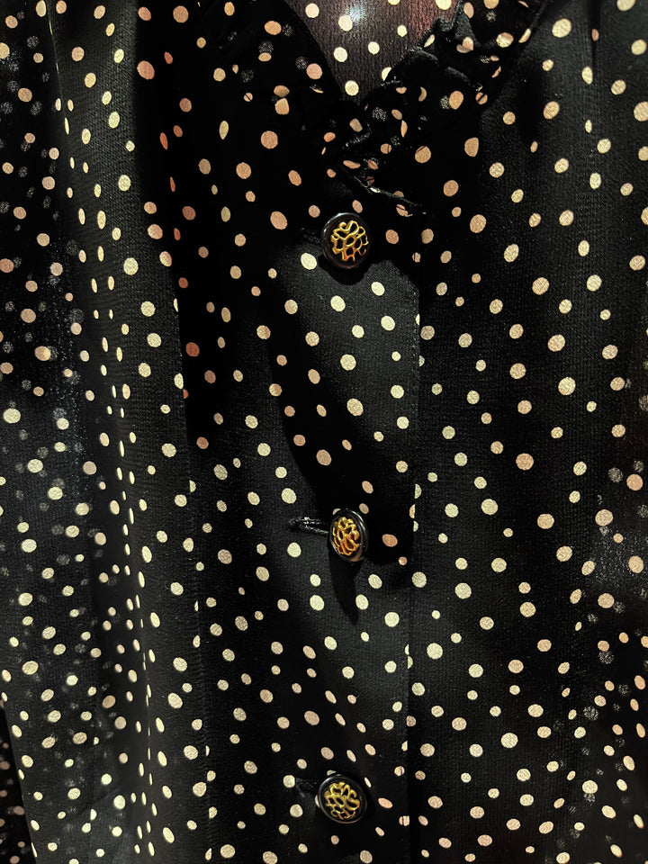 Vintage Vintage bluser M Vintagebluse - 389 Måneprikker str M