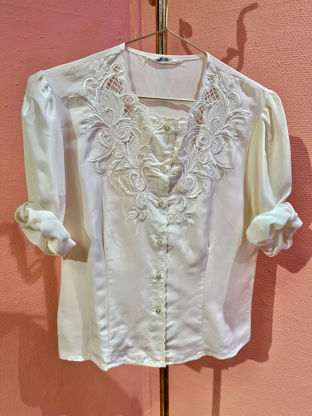 Vintage Vintage bluser S Vintagebluse - 390 Blondeidyll str S