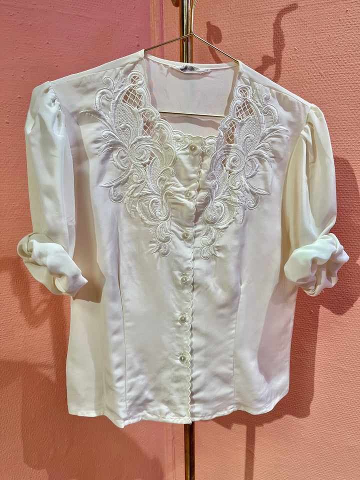 Vintage Vintage bluser S Vintagebluse - 390 Blondeidyll str S