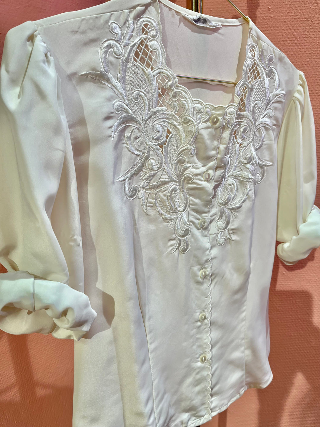 Vintage Vintage bluser S Vintagebluse - 390 Blondeidyll str S