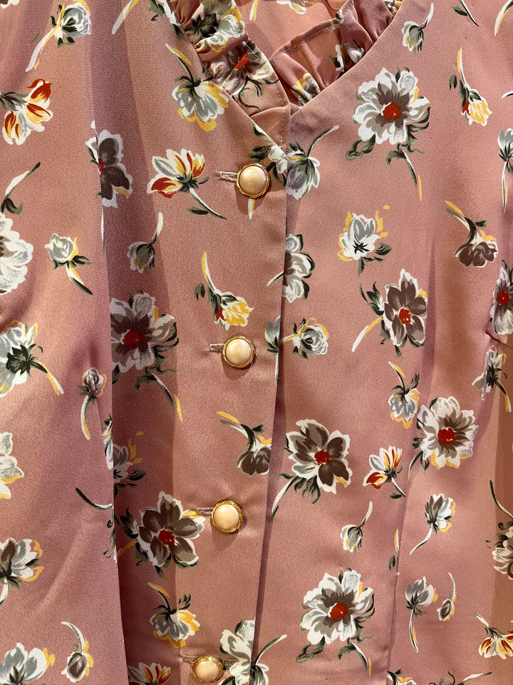 Vintage Vintage bluser M Vintagebluse - 393 Blomsterdis str M