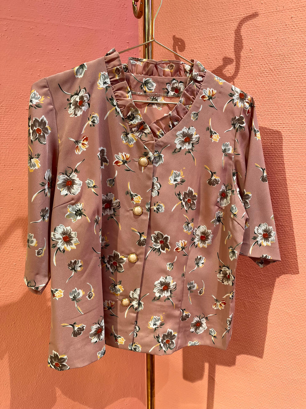 Vintage Vintage bluser M Vintagebluse - 393 Blomsterdis str M